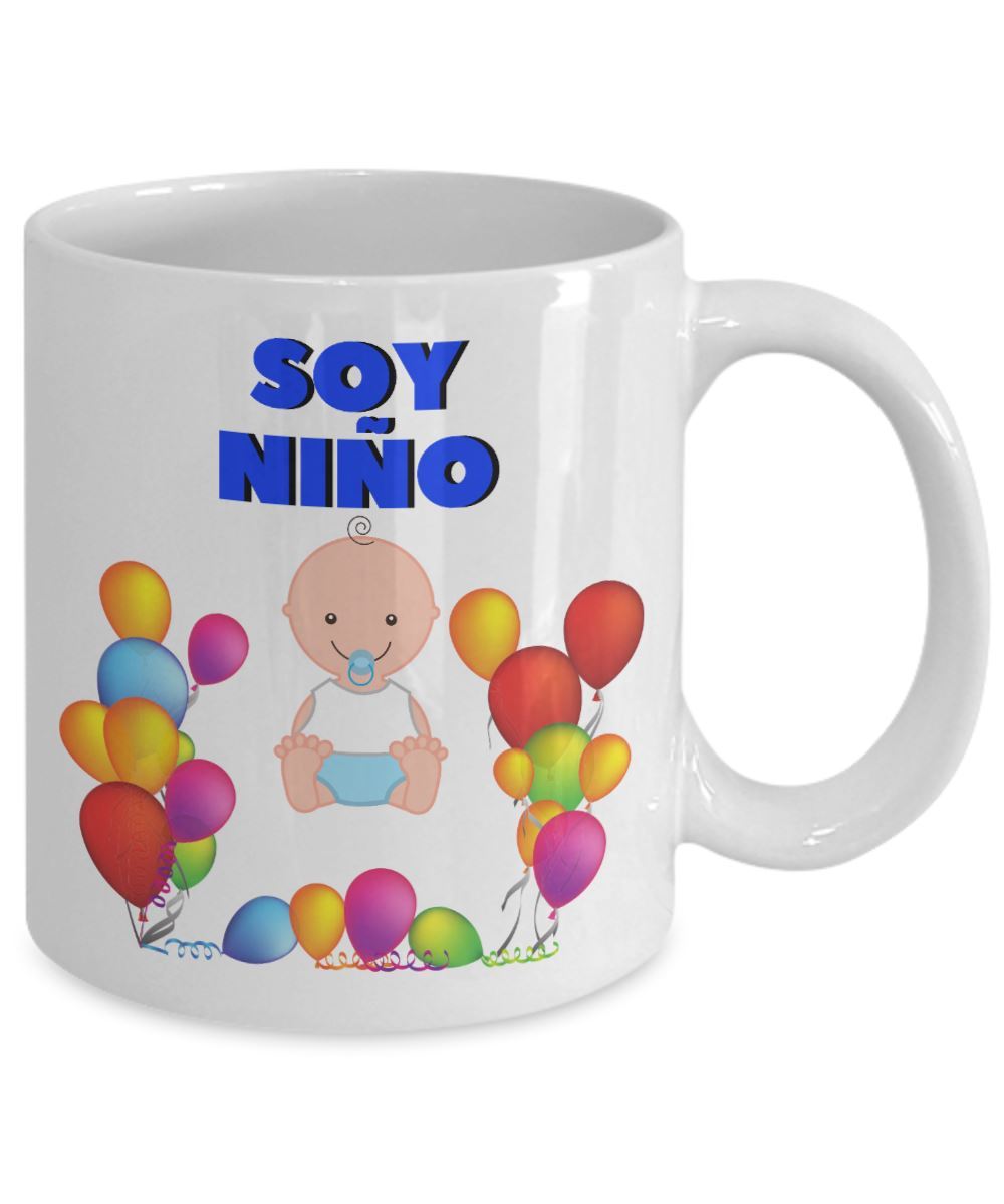 Taza de café con mensaje para dar Sorpresa: SOY NIÑO Coffee Mug Regalos.Gifts 
