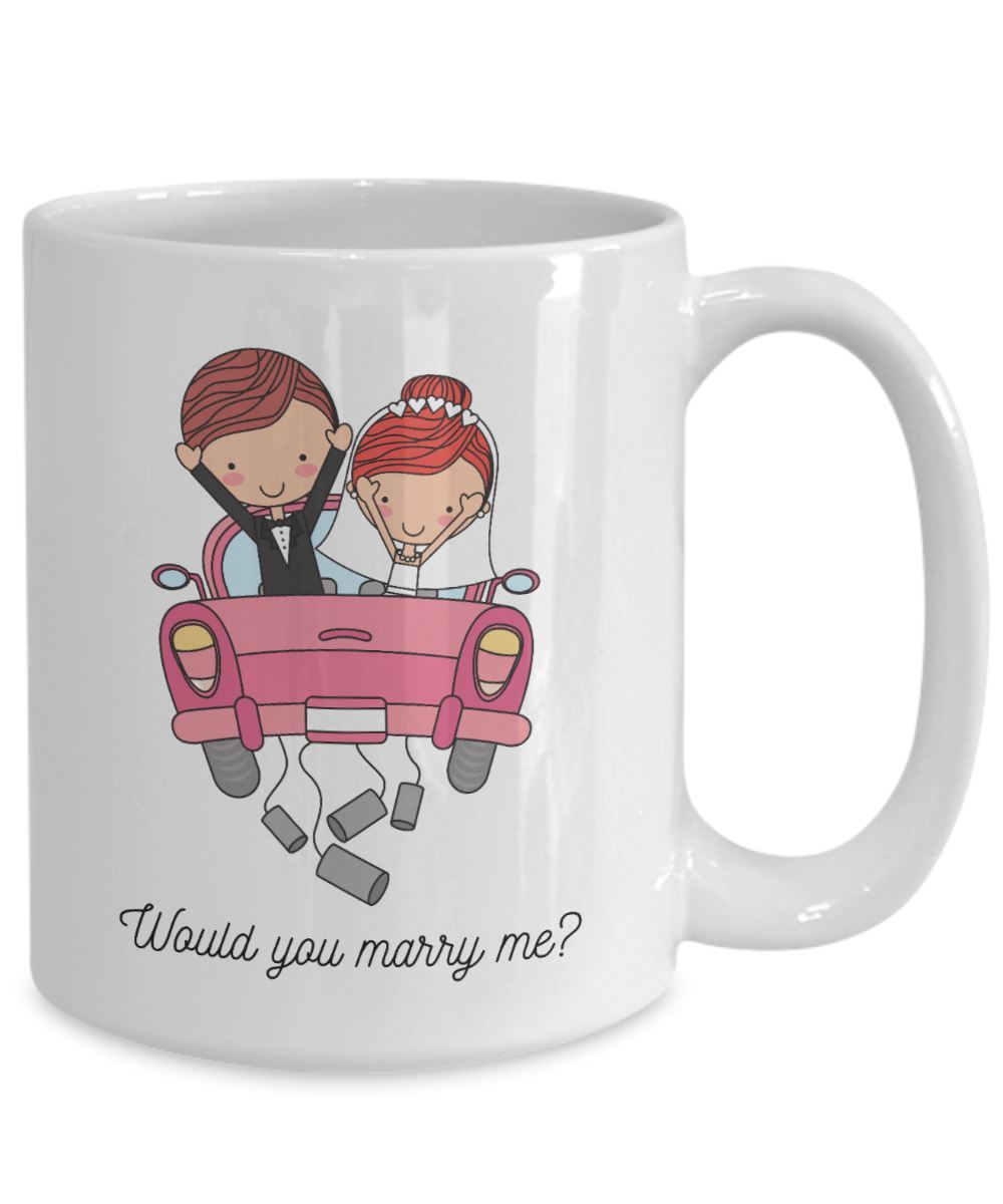 Taza de café con mensaje para dar Sorpresa: Would you marry me? Coffee Mug Regalos.Gifts 