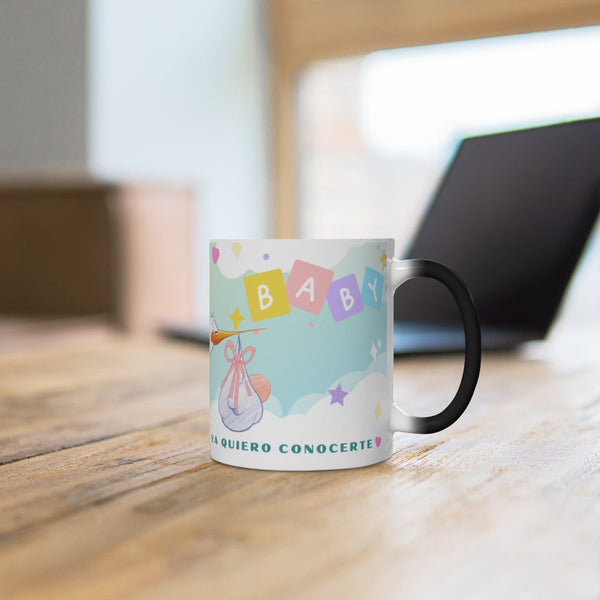 Taza de café con mensaje sorpresa, Bebé en camino - Taza Mágica 11oz Mug Printify 