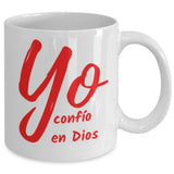 Taza de café con mensajes cristianos: Yo confío en Dios Coffee Mug Regalos.Gifts 