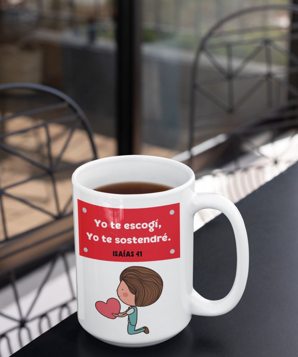 Taza de Café de 15 oz: Yo te escogí Coffee Mug Regalos.Gifts 
