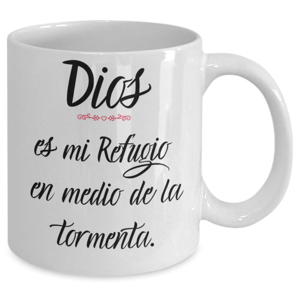 Taza de Café: Dios es mi refugio Coffee Mug Regalos.Gifts 