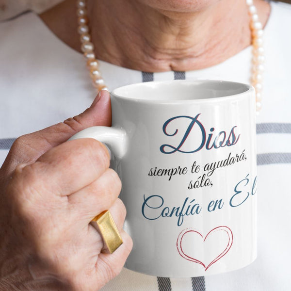 Taza de Café: Dios siempre te ayudará Coffee Mug Regalos.Gifts 