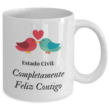 Taza de café: Estado civil: Completamente Feliz Contigo Coffee Mug Regalos.Gifts 