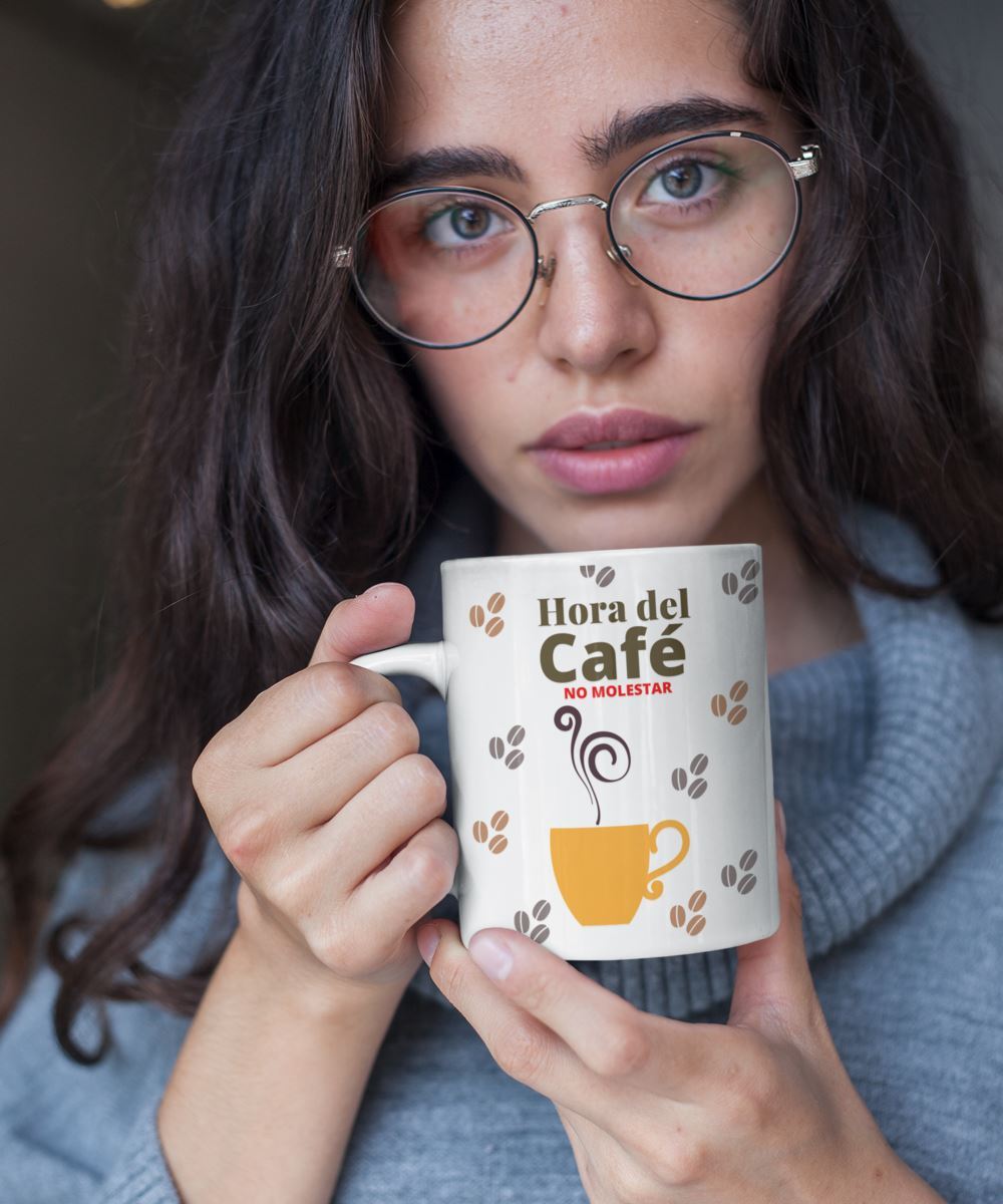 Taza de Café: Hora del Café, No molestar Coffee Mug Regalos.Gifts 