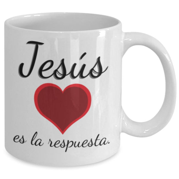 Taza de Café: Jesús es la respuesta (con letras negro y rojo) Coffee Mug Regalos.Gifts 