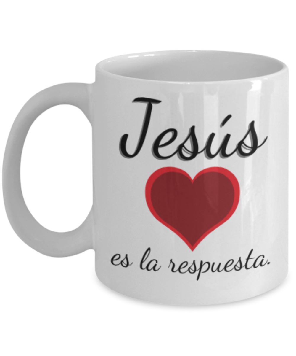 Taza de Café: Jesús es la respuesta (con letras negro y rojo) Coffee Mug Regalos.Gifts 
