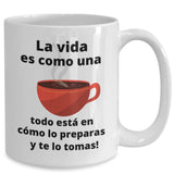 Taza de Café: La vida es como una taza de café Coffee Mug Regalos.Gifts 