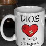 Taza de Café mensaje cristiano: Dios te escogió Coffee Mug Regalos.Gifts 