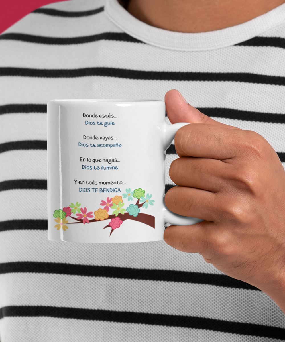 Taza de Café mensaje cristiano: Donde estés… Coffee Mug Regalos.Gifts 