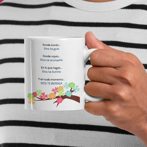 Taza de Café mensaje cristiano: Donde estés… Coffee Mug Regalos.Gifts 