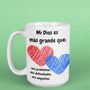 Taza de Café mensaje cristiano: Mi Dios es más grande que… Regalo ideal. Coffee Mug Regalos.Gifts 