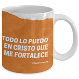 Taza de Café para apasionados de Correr con mensaje Cristiano: Todo lo puedo… Coffee Mug Regalos.Gifts 