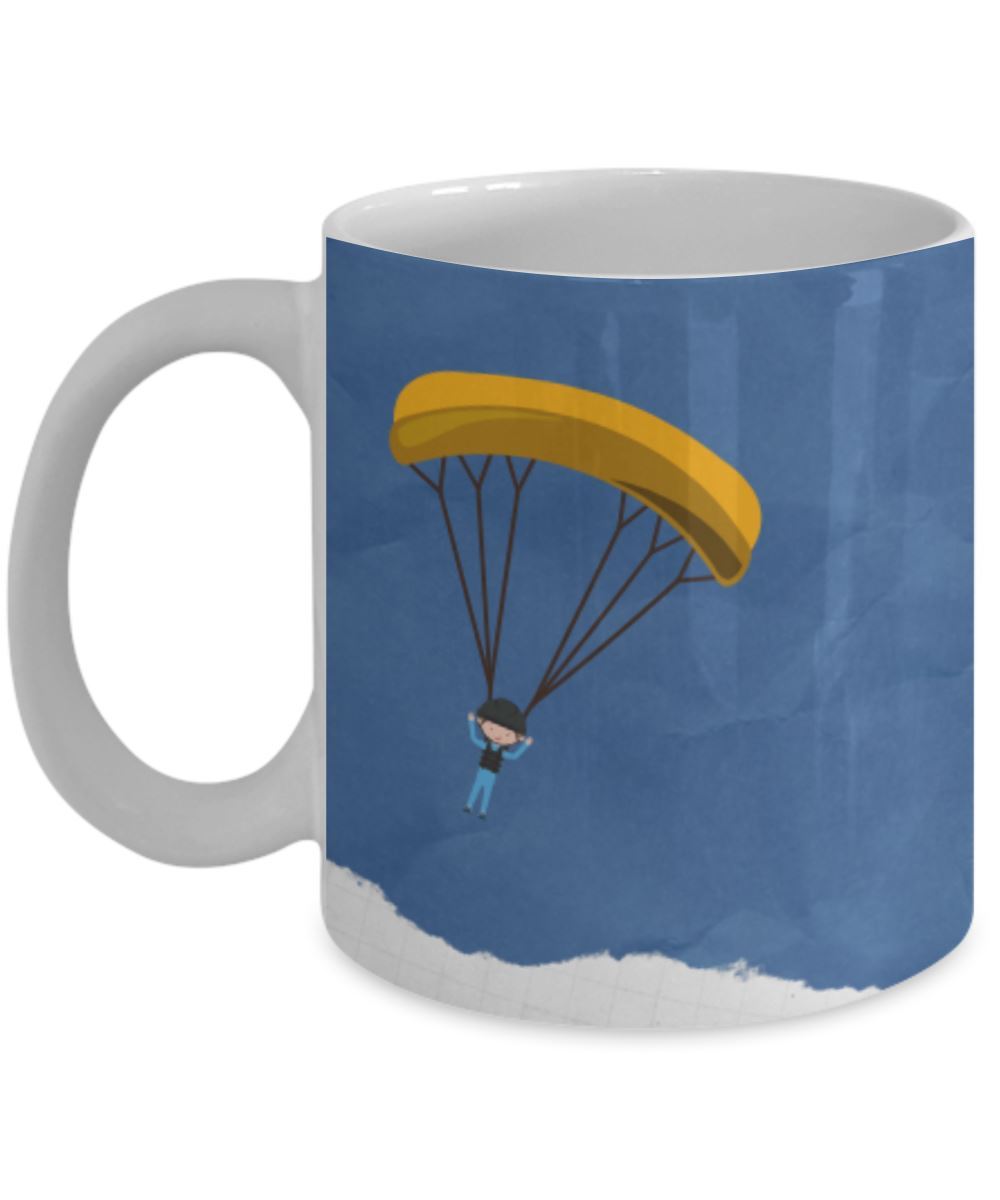 Taza de Café para apasionados del Paracaidismo con mensaje Cristiano: Todo lo puedo… Coffee Mug Regalos.Gifts 
