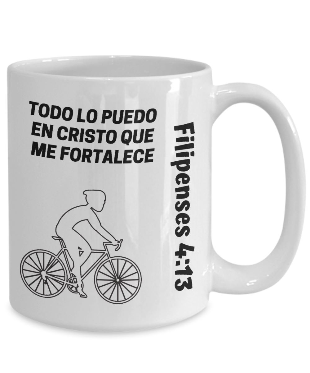Taza de Café para ciclistas: Todo lo puedo… Coffee Mug Regalos.Gifts 