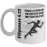 Taza de Café para corredores: Todo lo puedo… Coffee Mug Regalos.Gifts 