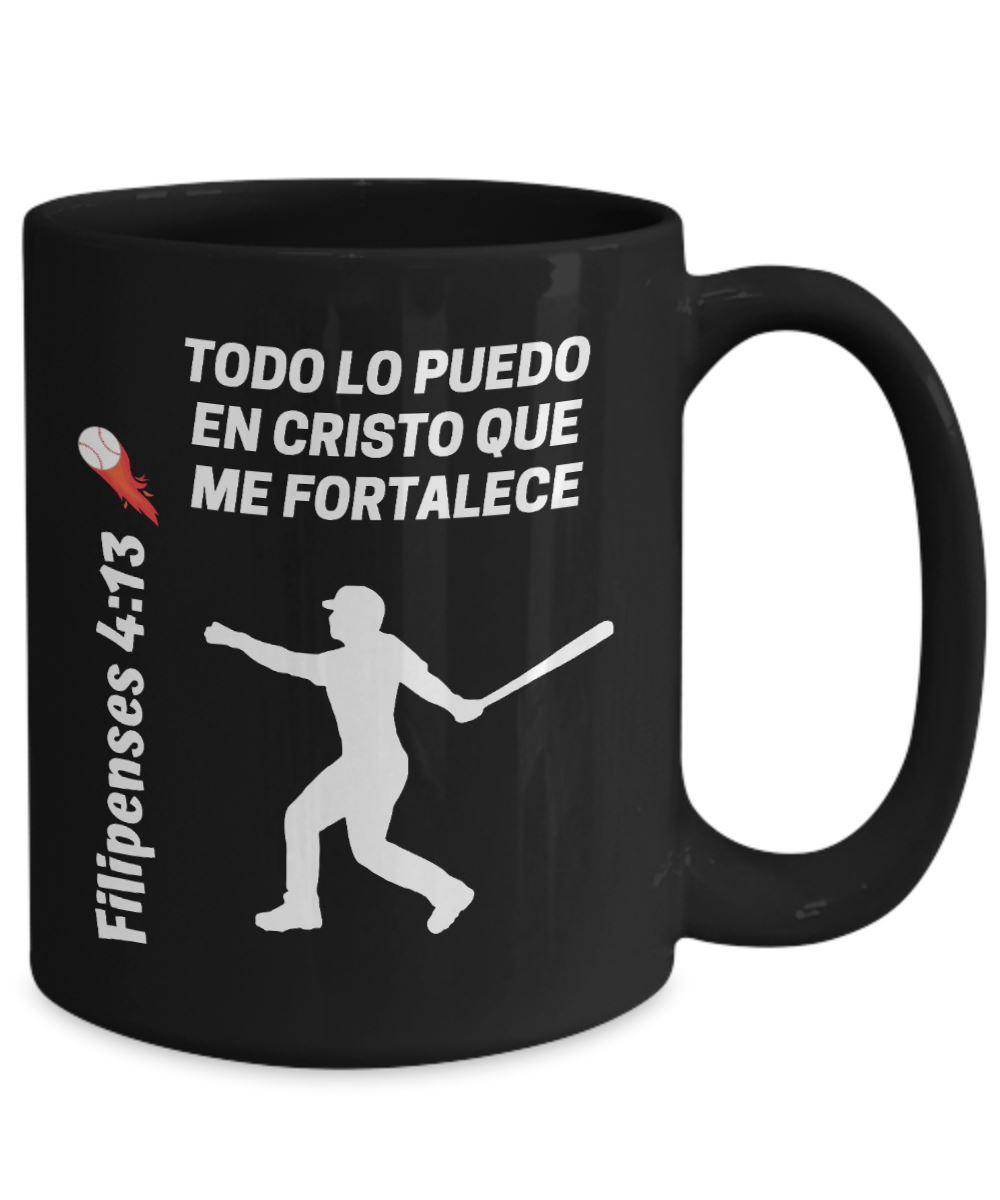Taza de Café para fanáticos del Baseball: Todo lo puedo… Coffee Mug Regalos.Gifts 