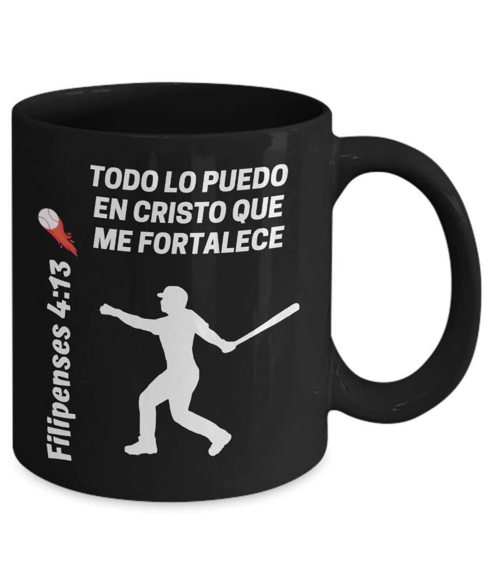 Taza de Café para fanáticos del Baseball: Todo lo puedo… Coffee Mug Regalos.Gifts 