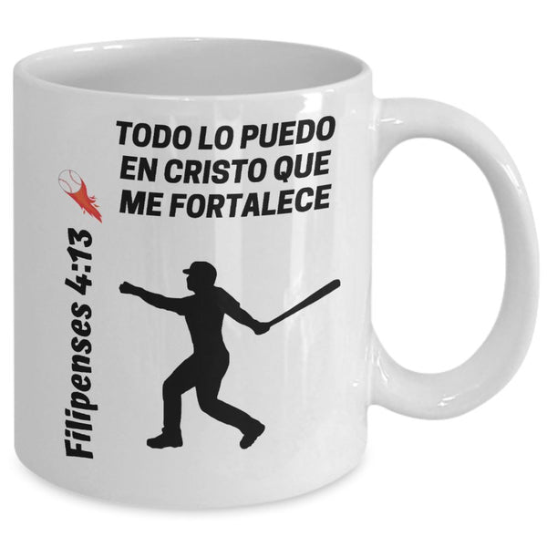 Taza de Café para los que les gusta el Baseball: Todo lo puedo… Coffee Mug Regalos.Gifts 