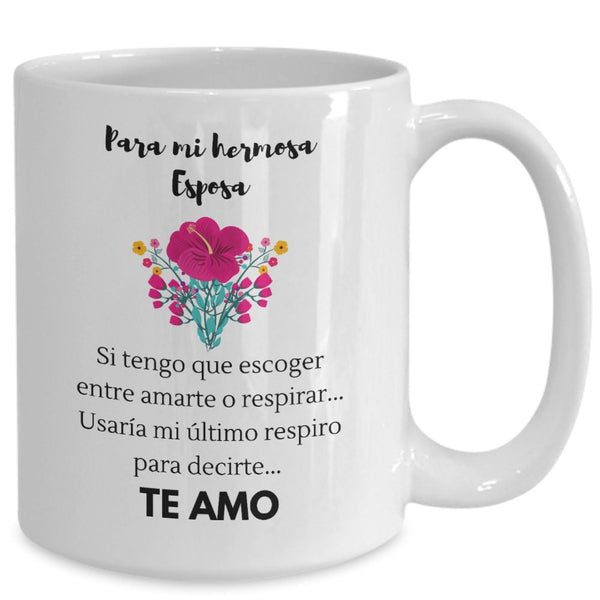 Taza de café: Para mi hermosa esposa Coffee Mug Regalos.Gifts 