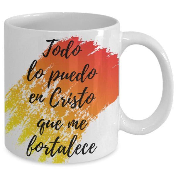 Taza de Café: Todo lo puedo en Cristo… colores Coffee Mug Regalos.Gifts 
