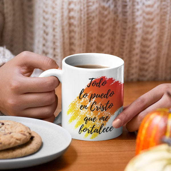 Taza de Café: Todo lo puedo en Cristo que me... Coffee Mug Regalos.Gifts 