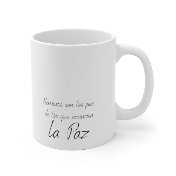 Taza de regalo para Pastor: Hermosos son los pies de los que anuncian La Paz...- 11oz Mug Mug Printify 