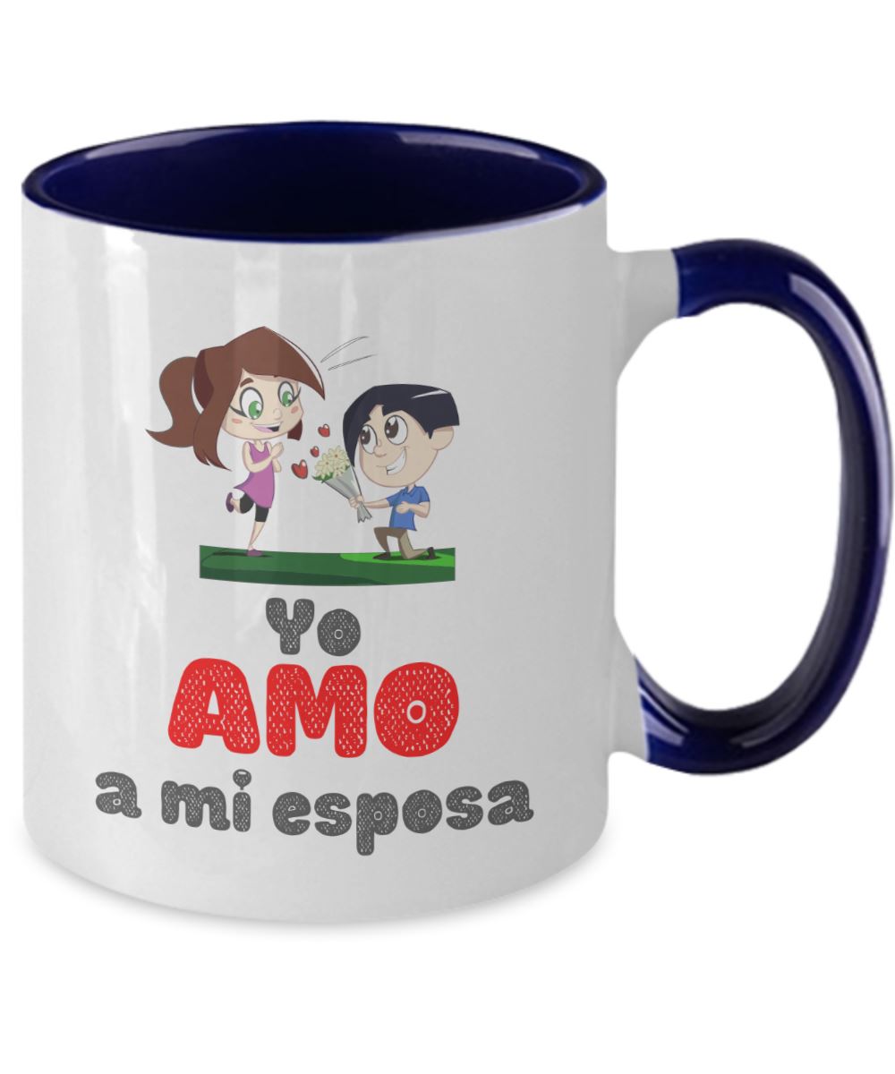 Taza dos Tonos con Mensaje para esposa: Yo Amo a mi esposa Coffee Mug Regalos.Gifts 