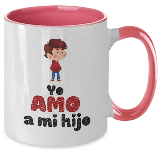 Taza dos Tonos con Mensaje para hijo: Yo Amo a mi hijo Coffee Mug Regalos.Gifts 