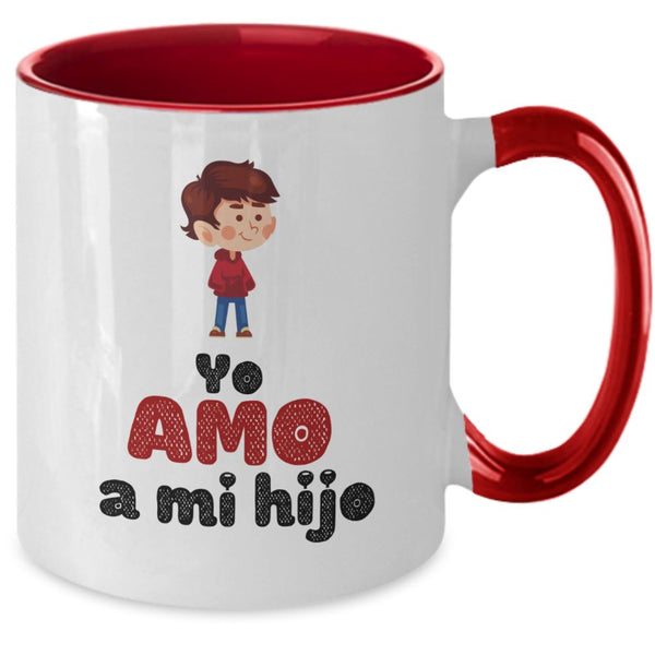 Taza dos Tonos con Mensaje para hijo: Yo Amo a mi hijo Coffee Mug Regalos.Gifts 