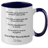 Taza dos Tonos para Día Madre: Gracias Mami Coffee Mug Regalos.Gifts 
