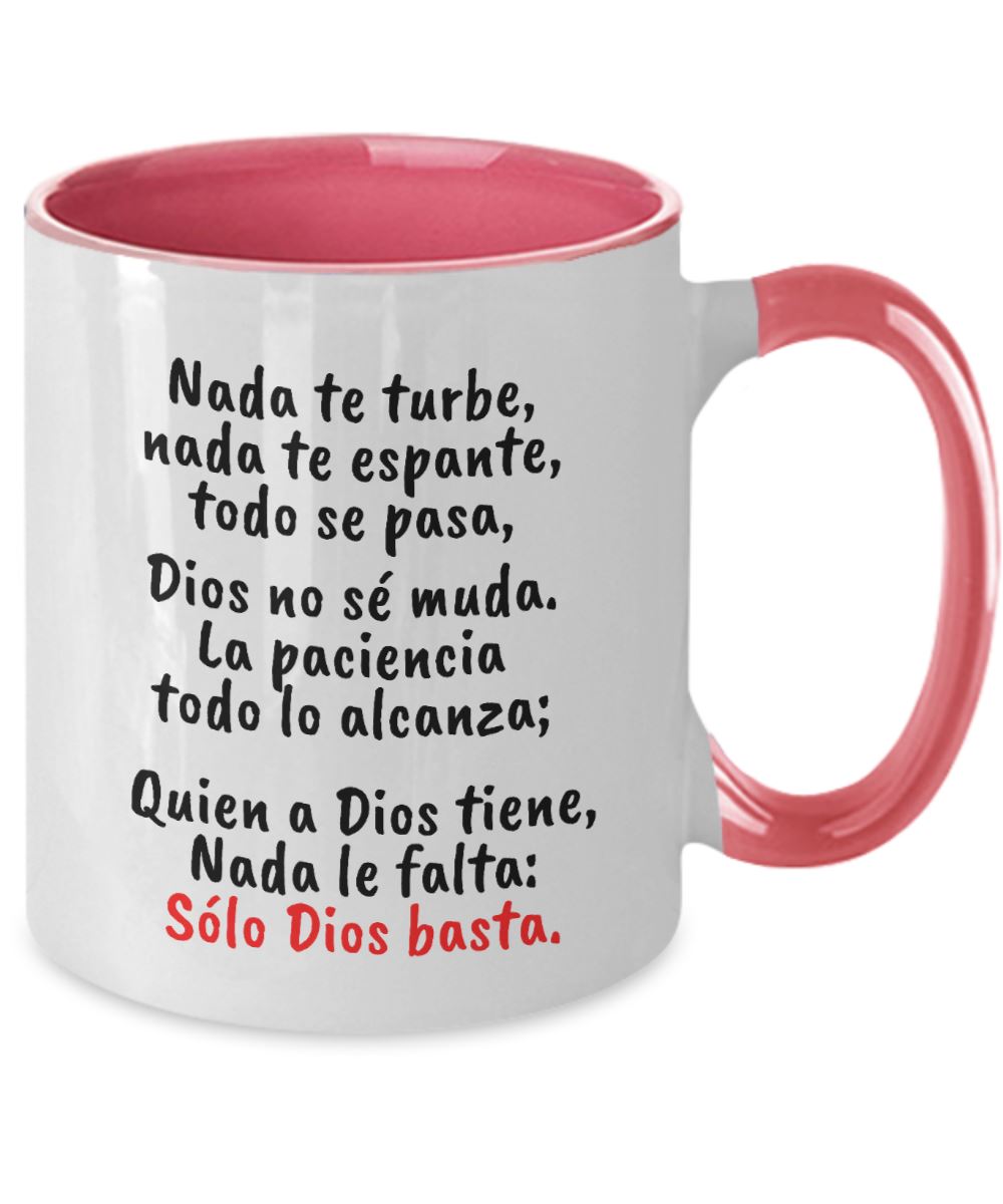 Taza dos Tonos para Día Madre: Mamá Recuerda… Coffee Mug Regalos.Gifts Two Tone 11oz Mug Pink 