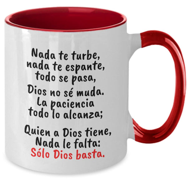 Taza dos Tonos para Día Madre: Mamá Recuerda… Coffee Mug Regalos.Gifts Two Tone 11oz Mug Red 