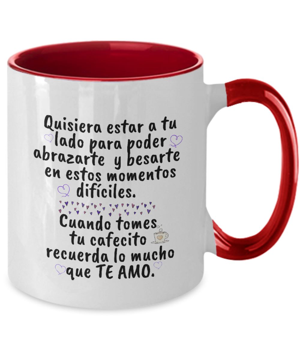 Taza dos Tonos para Día Madre: Para mi Mamá Coffee Mug Regalos.Gifts Two Tone 11oz Mug Red 