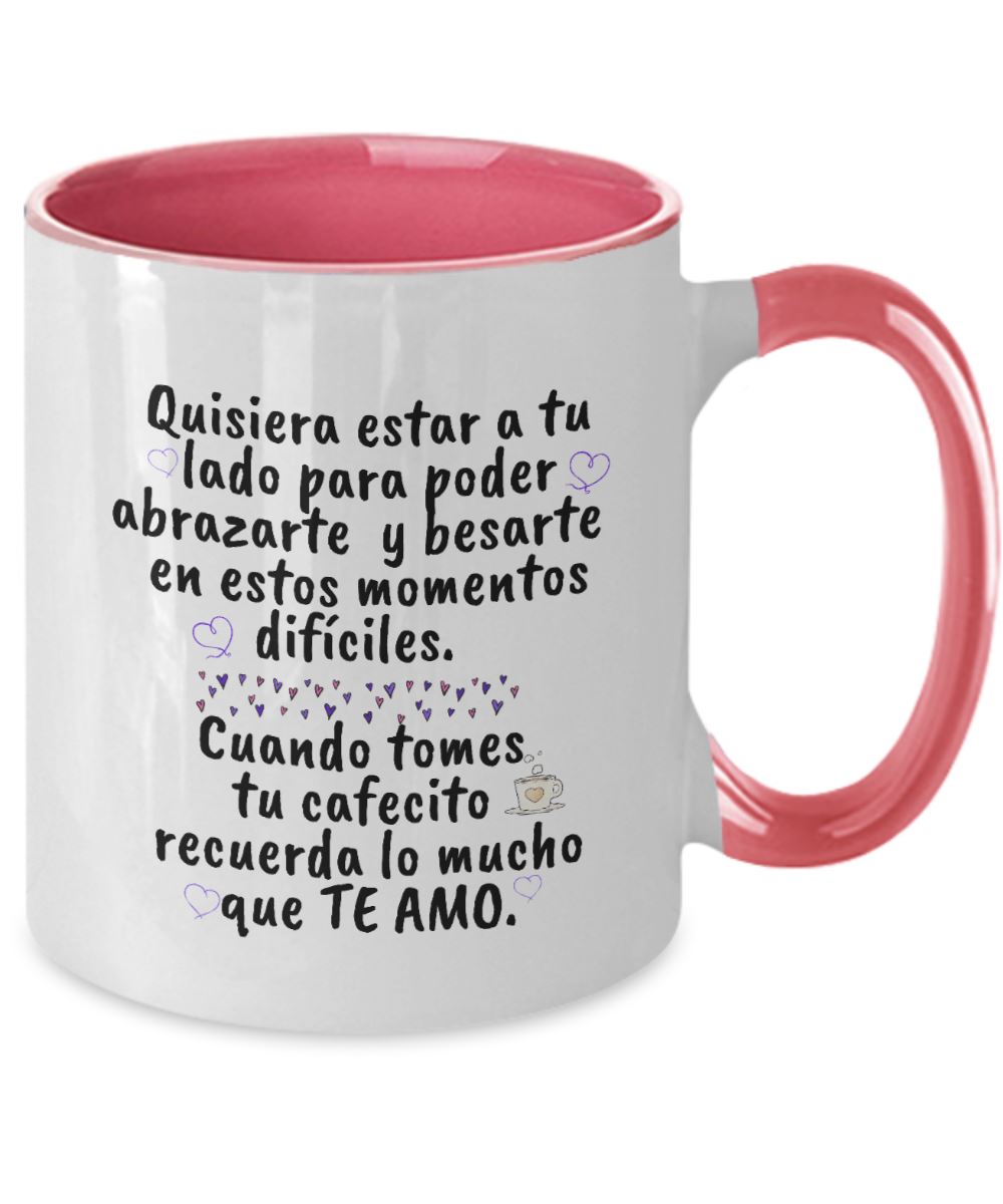 Taza dos Tonos para Día Madre: Para mi Mamá Coffee Mug Regalos.Gifts Two Tone 11oz Mug Pink 
