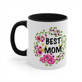 Taza dos Tonos para Mamá: Best Mom - 11 onzas Mug Printify Black 11oz 