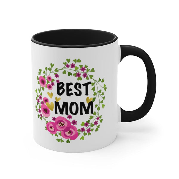 Taza dos Tonos para Mamá: Best Mom - 11 onzas Mug Printify 