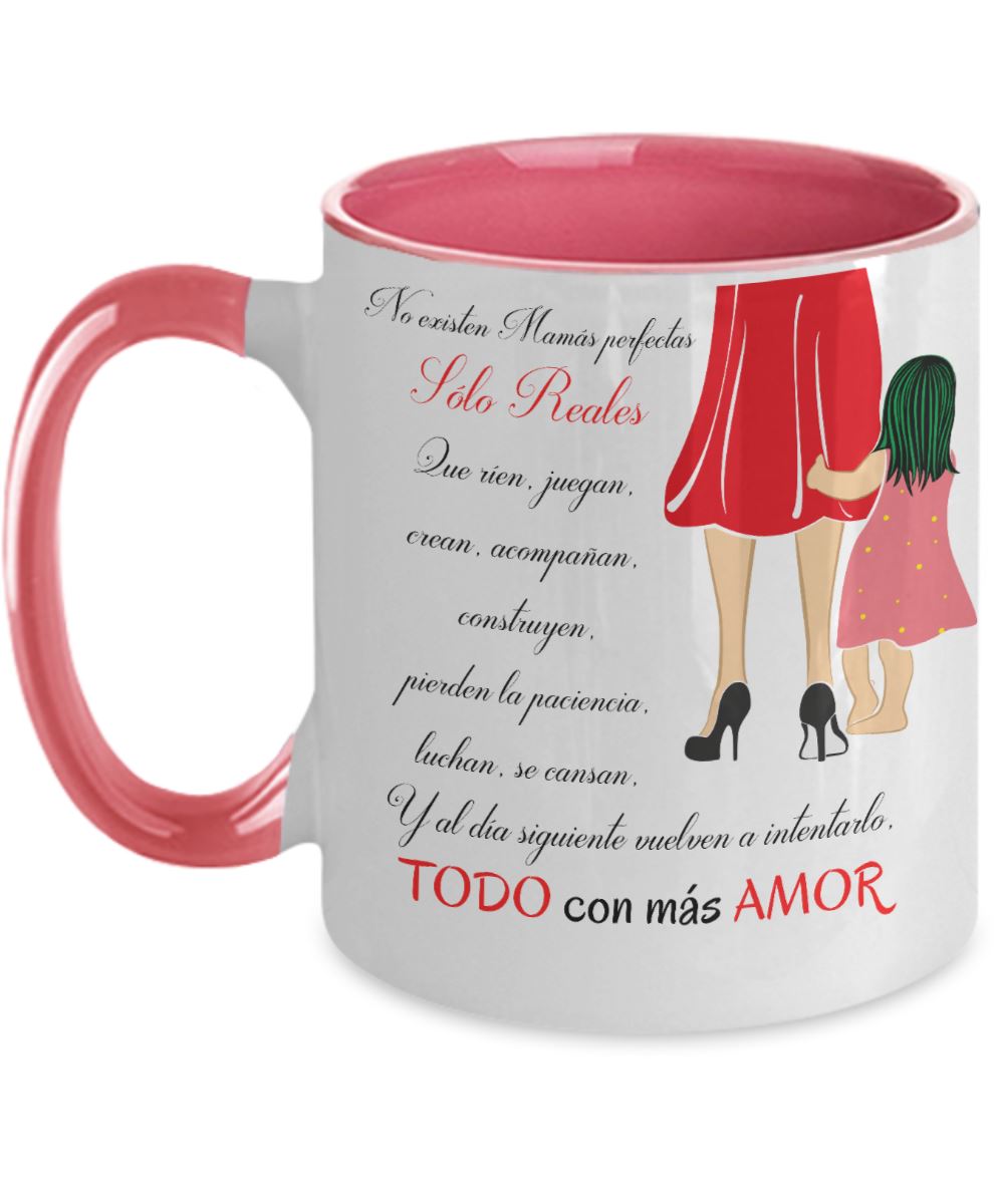 Taza dos Tonos para Mamá: No existen mamás perfectas, sólo reales Coffee Mug Regalos.Gifts 