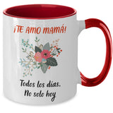 Taza dos Tonos para Mamá: Te Amo mamá… Coffee Mug Regalos.Gifts 