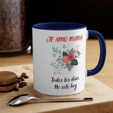 Taza dos Tonos para Mamá: Te Amo mamá… Mug Printify 
