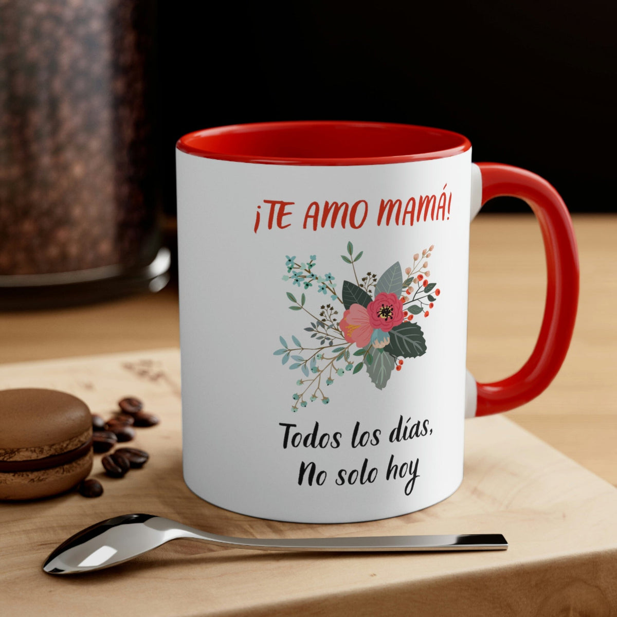 Taza dos Tonos para Mamá: Te Amo mamá… Mug Printify 