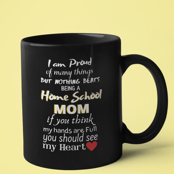 Taza Negra con mensaje para Home School Mom Coffee Mug Regalos.Gifts 