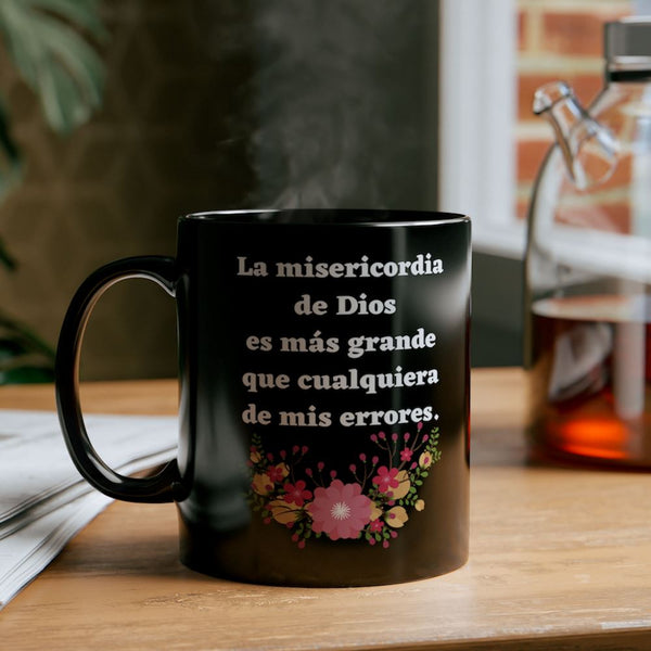 Taza negra de Café: La Misericordia De Dios... 11-15oz Mug Printify 