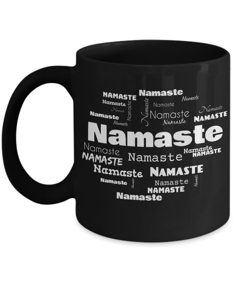 Taza Negra de Café: Namaste Coffee Mug Regalos.Gifts 