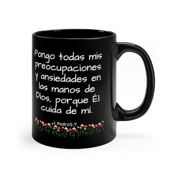 Taza negra de Café: Pongo todas mis… - 11oz Negra Mug Mug Printify 
