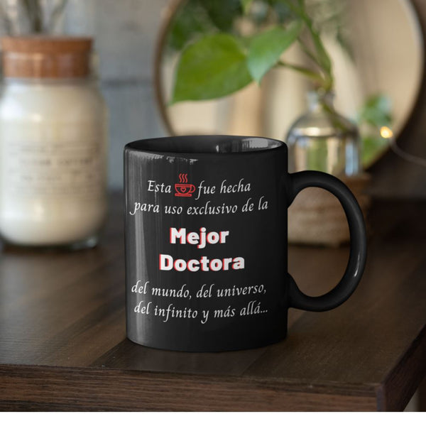 Taza negra para doctor: Esta taza fue hecha para uso exclusivo del mejor Doctor del mundo, Coffee Mug Regalos.Gifts 