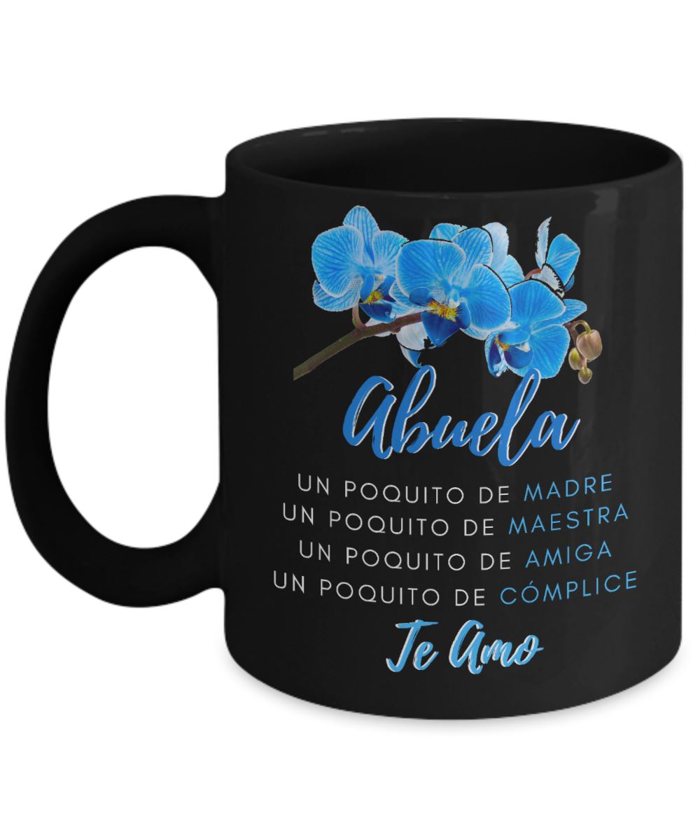 Taza Negra para Mamá: Abuela, Un poquito de MADRE, Un poquito de… Coffee Mug Regalos.Gifts 11oz Mug Black 