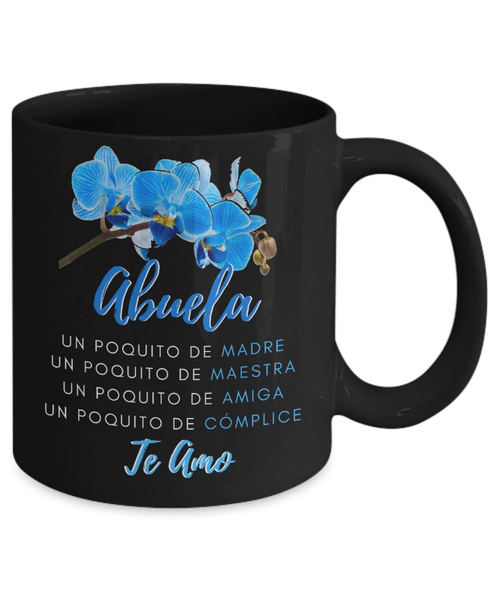 Taza Negra para Mamá: Abuela, Un poquito de MADRE, Un poquito de… Coffee Mug Regalos.Gifts 