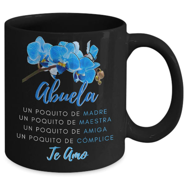 Taza Negra para Mamá: Abuela, Un poquito de MADRE, Un poquito de… Coffee Mug Regalos.Gifts 