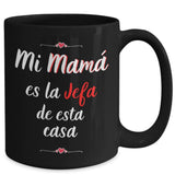 Taza Negra para Mamá: Reglas de la casa Coffee Mug Regalos.Gifts 